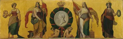 Allegorie der vier Stände und Huldigung an Großherzog Leopold von Baden by Мориц фон Швинд — digital art print download