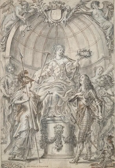 Design for a Frontispiece by Justus van Egmont — digital art print download