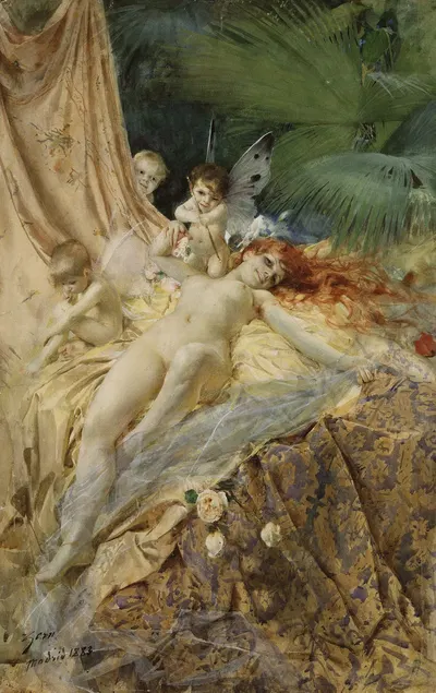 Love nymph by Anders Zorn, 1883 — digital art print download