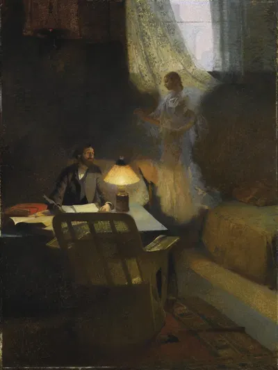 Le Philosophe ou L'Inspiration du Poète by Анри Мартен — digital art print download