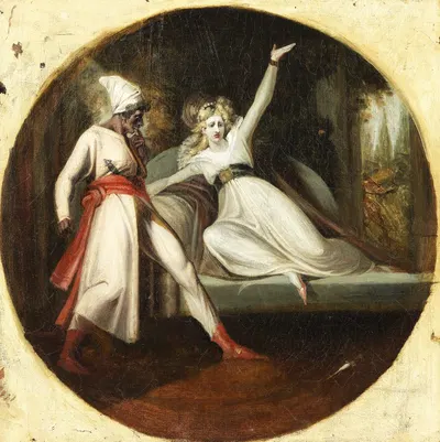 Leonora Discovers Alonzo’s Dagger by Henry Fuseli — digital art print download