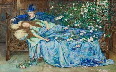 The Sleeping Beauty by Генри Мейнелл Реам, 1899 — digital art print download