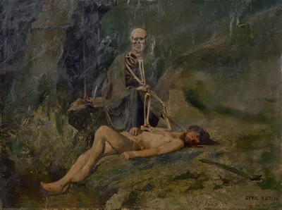 Prvá obeť smrti ; Ábelová smrť by Cyril Kutlík, 1894 — digital art print download