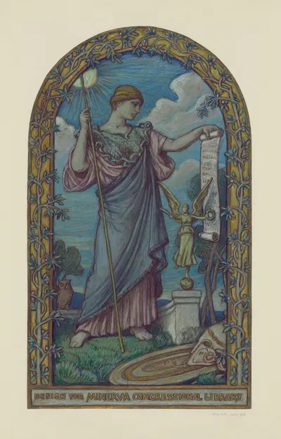 Design for Minerva by Элиху Веддер, 1896 — digital art print download