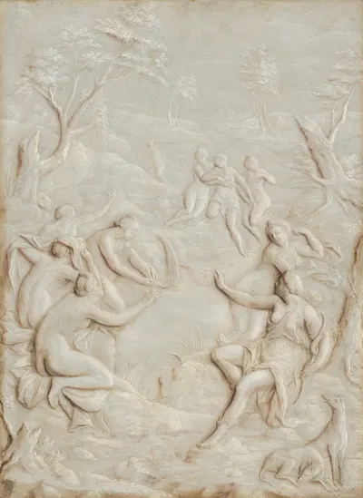 Diana and Callisto by Jakob Kellner, 1763 — digital art print download