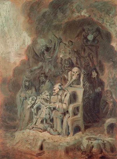Voltaire instructing the infant Jacobinism by Джеймс Гилрей, 1798 — digital art print download