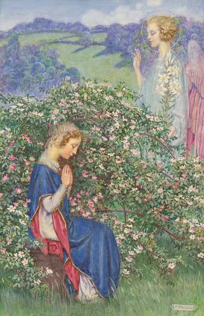 The Birth of the Rose by Eleanor Fortescue-Brickdale, 1925 — digital art print download