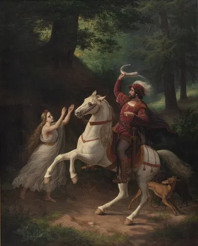Count Otto of Oldenborg with the Oldenburg Horn by Фредерик Шторх, 1862 — digital art print download