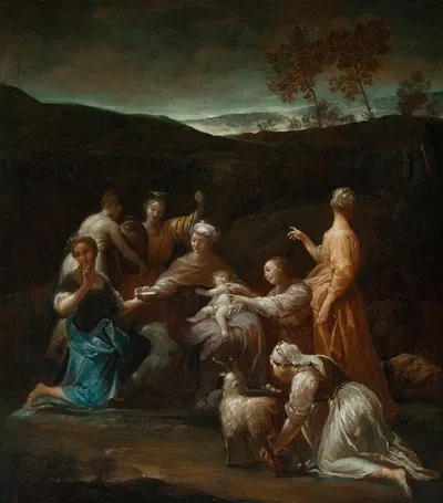 Jupiter Among The Corybantes by Джузеппе Мария Крепси — digital art print download