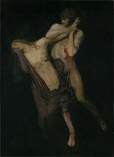 Paolo and Francesca by Arnold Böcklin, 1893 — digital art print download
