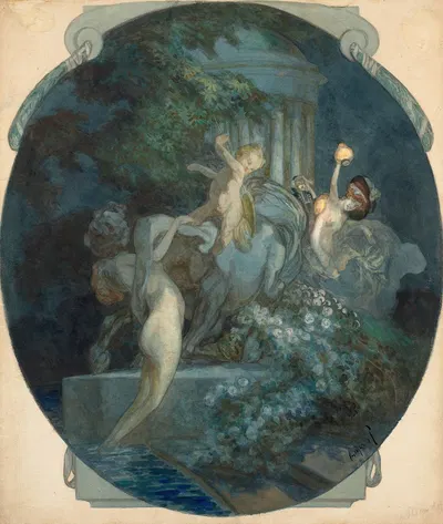 The abduction of Deianeira by Франц фон Байрос — digital art print download