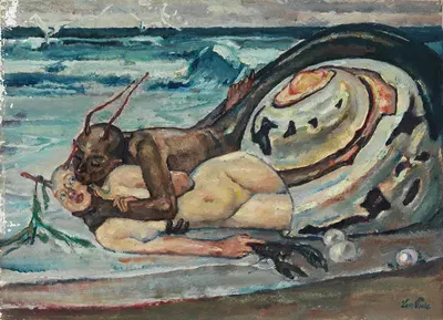 Verliebte Schnecken am Meer by Leo Putz, 1904-1906 — digital art print download