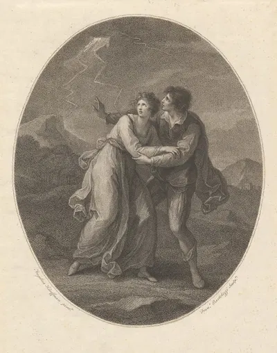 Celadon and Amelia by Анжелика Кауфман, 1782 — digital art print download