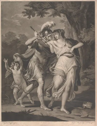 Rinaldo and Armida by Анжелика Кауфман, 1775 — digital art print download