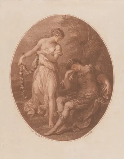 Rinaldo et Armida by Анжелика Кауфман, 1785 — digital art print download
