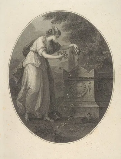 Shakespeare's Tomb by Анжелика Кауфман, 1782 — digital art print download