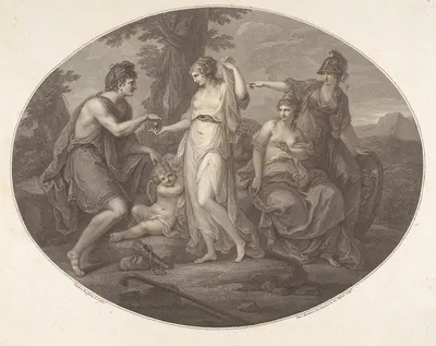 The Judgement Of Paris by Анжелика Кауфман, 1788 — digital art print download