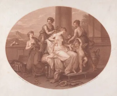 Venus Attired By The Graces by Анжелика Кауфман, 1784 — digital art print download
