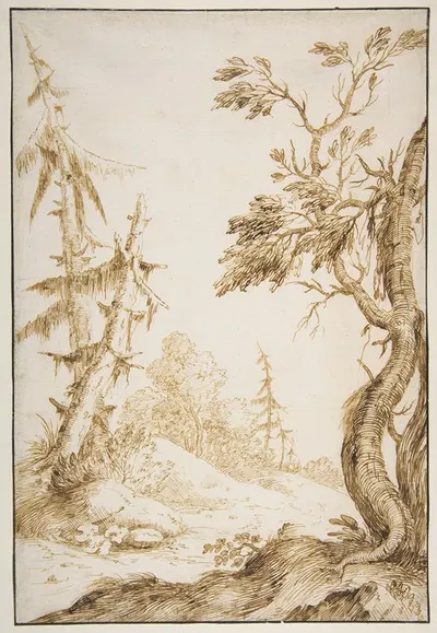 Clearing in a Wooded Landscape by Marco Ricci, 1676–1730 — digital art print download