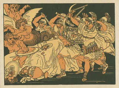 The Harpies by Бартоломео Пинелли, 1878 — digital art print download
