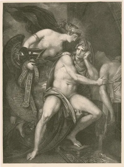 Thetis bringing the armor to Achilles by Benjamin West, 1892 — digital art print download