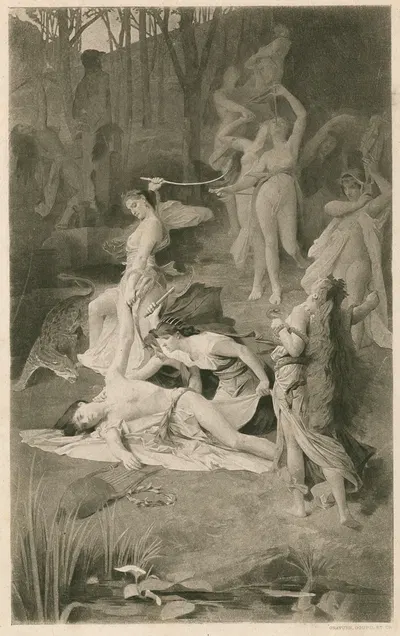 The death of Orpheus by Émile Lévy, 1866 - 1885 — digital art print download