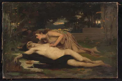 Pyrame et Thisbé by François Alfred Delobbe, 1875 — digital art print download