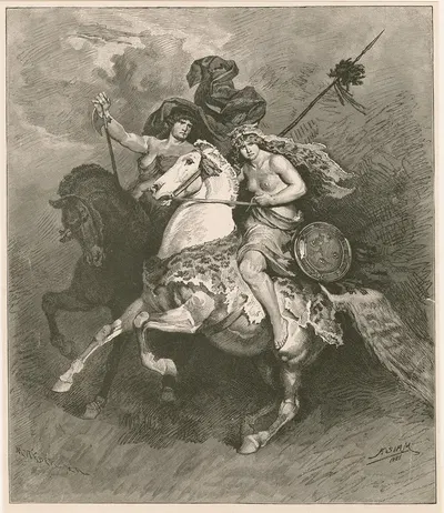 Penthesilea, Queen of the Amazons by Франц Ксавер Симм, 1901 — digital art print download