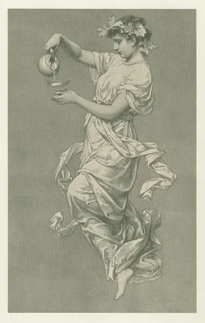 Kredenzende Bachantin by Georg Sturm, 1896 — digital art print download