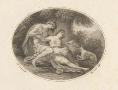 Cephalus and Procris by Джованни Баттиста Чиприани, 1783 — digital art print download
