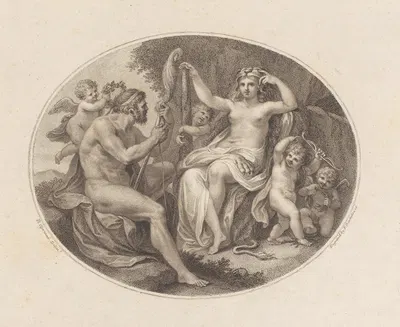 Hercules and Omphale by Джованни Баттиста Чиприани — digital art print download