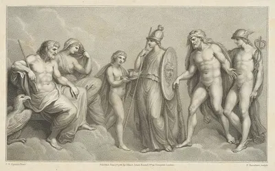 Hercules Presented To Jupiter And Juno by Джованни Баттиста Чиприани, 1788 — digital art print download