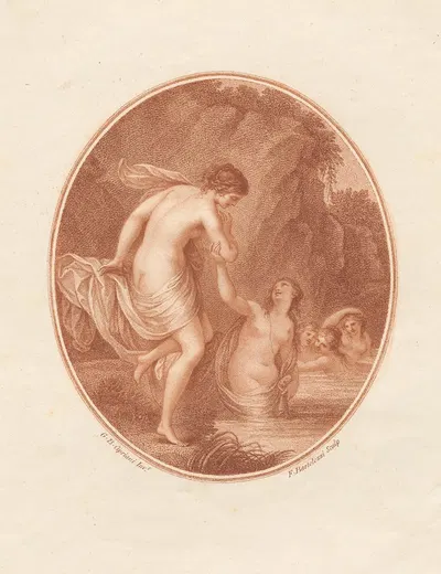 Nymphs Bathing by Джованни Баттиста Чиприани, 1783 — digital art print download