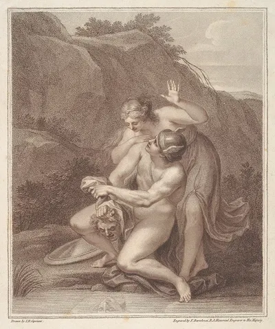 Perseus Cautiously Relating To Andromeda The Transforming Power Of Medusa's Head by Джованни Баттиста Чиприани, 1789 —…