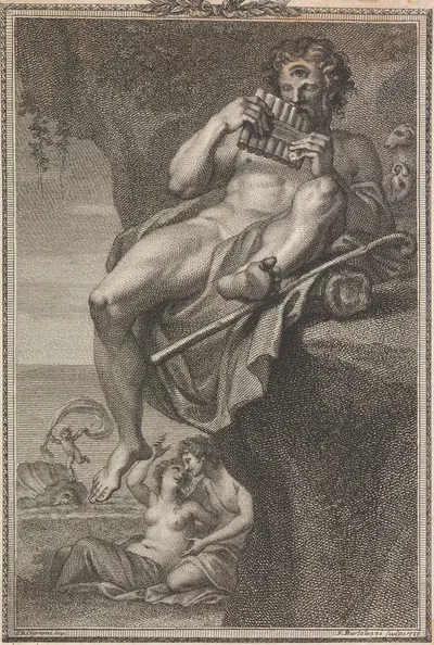 Polyhemus, Playing The Panpipes For Galatea by Джованни Баттиста Чиприани, 1783 — digital art print download