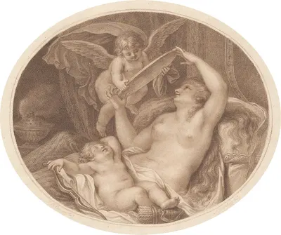 The Mirror of Love by Джованни Баттиста Чиприани, 1788 — digital art print download