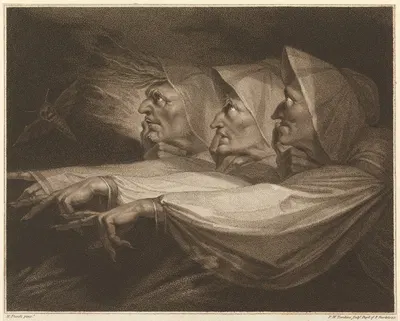 The Three Witches by Henry Fuseli, 1786 — digital art print download