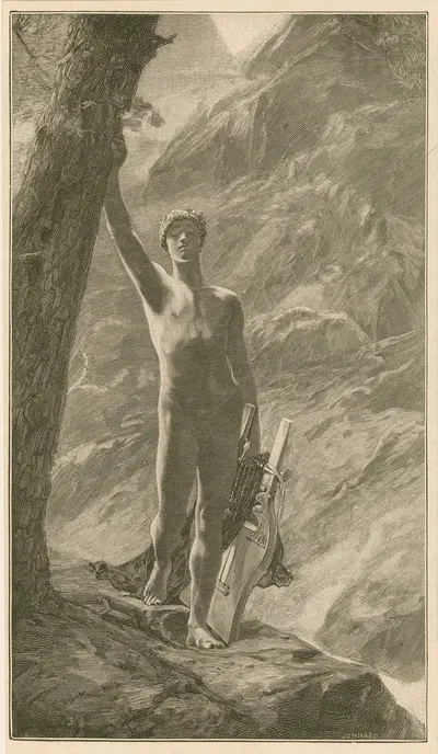 Orpheus by Jean-Joseph-Benjamin Constant, 1891 — digital art print download