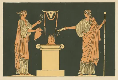 Offerings to the dead by Джон Флаксмен, 1879 — digital art print download