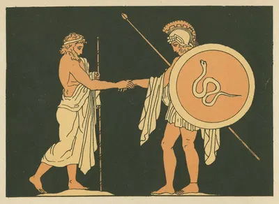 Pelias sending forth Jason by John Flaxman, 1879 — digital art print download