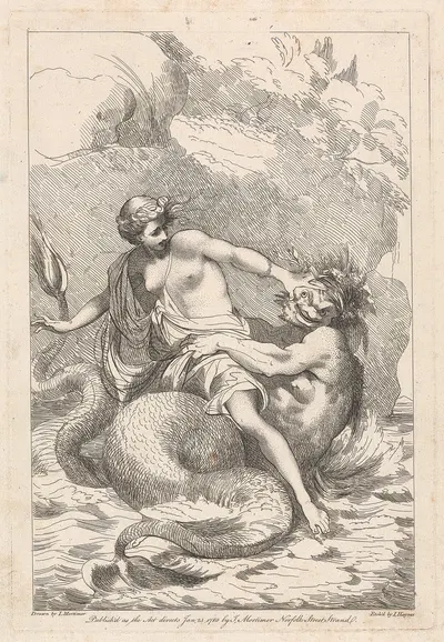 Woman warding off Monster by Джон Гамильтон Мортимер — digital art print download