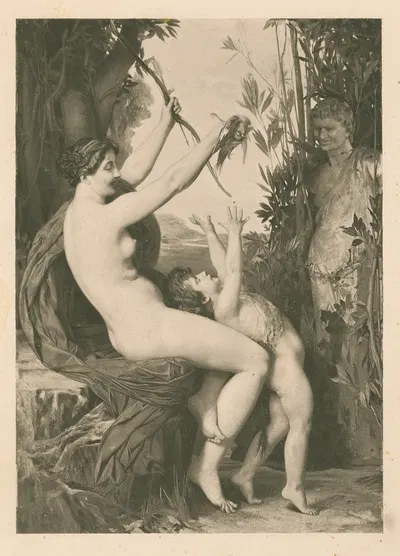 Nymphe et Bacchus by Jules Joseph Lefebvre, 1881 — digital art print download
