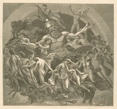 Uranus surrounded by the dance of the stars by Карл Фридрих Шинкель, 1883 - 1884 — digital art print download