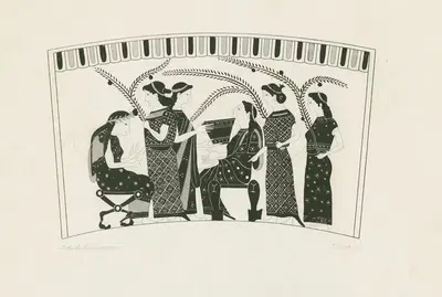 Нимфы Мелиады и Геспериды by Луи Пети, 1844 - 1861 — digital art print download