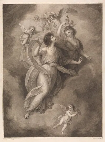 The Apotheosis of A Beautiful Female by Мэтью Уильям Питерс, 1797 — digital art print download