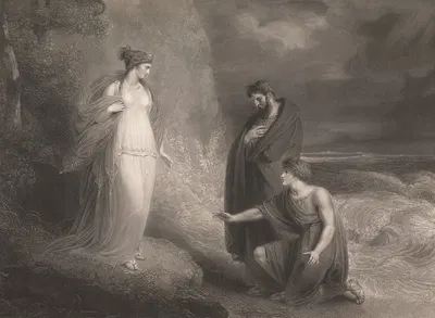 Telemachus and Mentor Discovered by Calypso by Richard Westall, 1810 — digital art print download