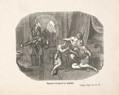 Samson betrayed by Delilah by Александр Андерсон — digital art print download
