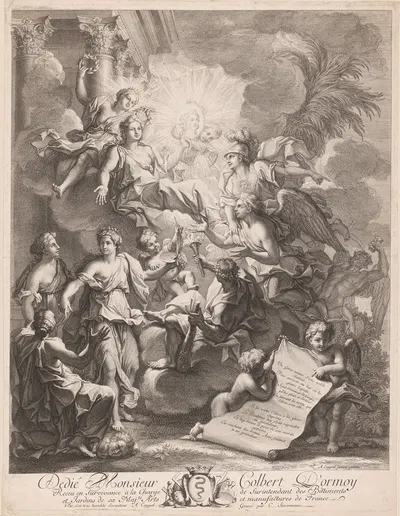 Allegory of Jean-Baptiste Michel Colbert by Charles-Louis Simonneau — digital art print download
