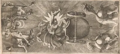 Apollo in his chariot and Diana as moon goddess by Диана Скультори, 1550-1580 — digital art print download