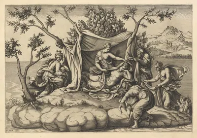 Latona Giving Birth to Apollo and Diana on the Island of Delos by Диана Скультори — digital art print download